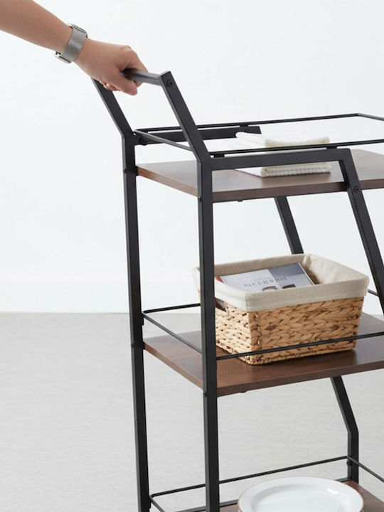 Relaxdays Metallic Kitchen Trolley 3 Tiers Multicolour 39x29x83cm