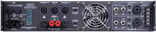 Crest Audio CPX3 Крайно Стъпало Търговски Усилвател 24 Канала 1250W/4Ω 750W/8Ω с 2 Микрофонни Усилватели 625W/100V SOAMP398