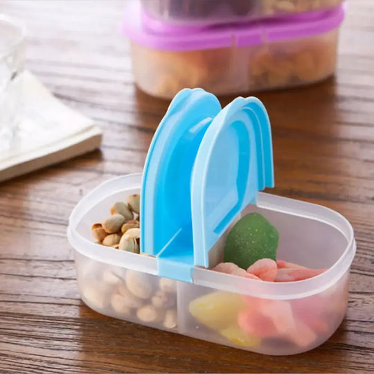 Pandaboo Plastic Pink Lunch Box with Compartments
