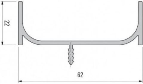 Προφιλ Gola Διπλο Καθετο Κινησια Schuco 901010 5000mm Ασημι