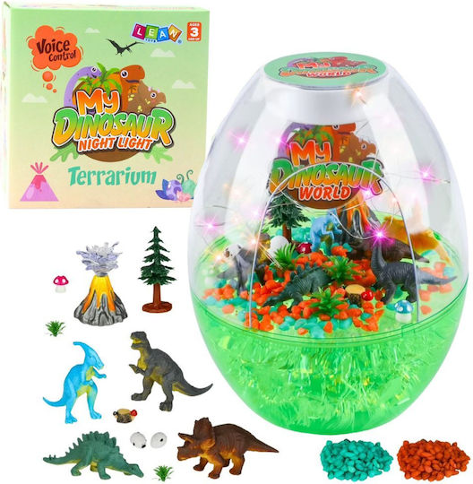 Creative Terrarium Set Dinosaurs Night Lamp Voice Control Diy Lean Toys