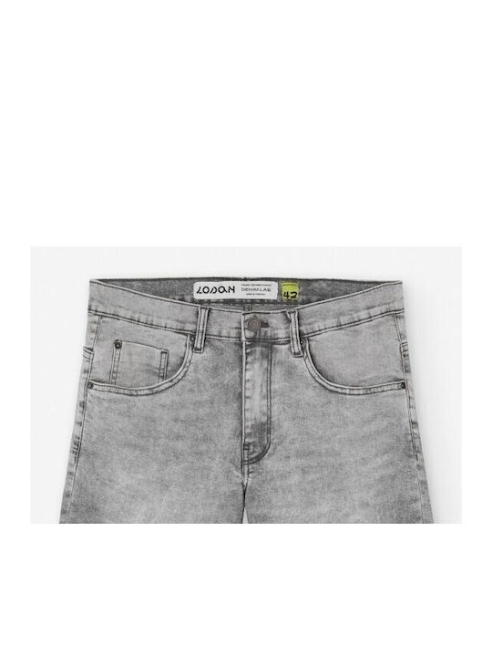 Herren Shorts Denim Grau