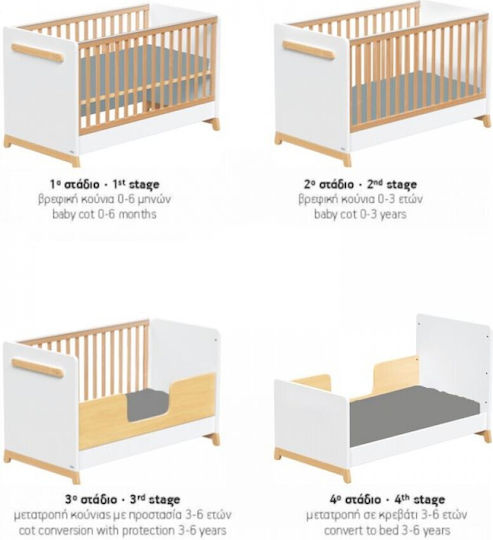 Casababy Σετ Βρεφικού Δωματίου με Κρεβάτι & Συρταριέρα Λευκό / Λευκό