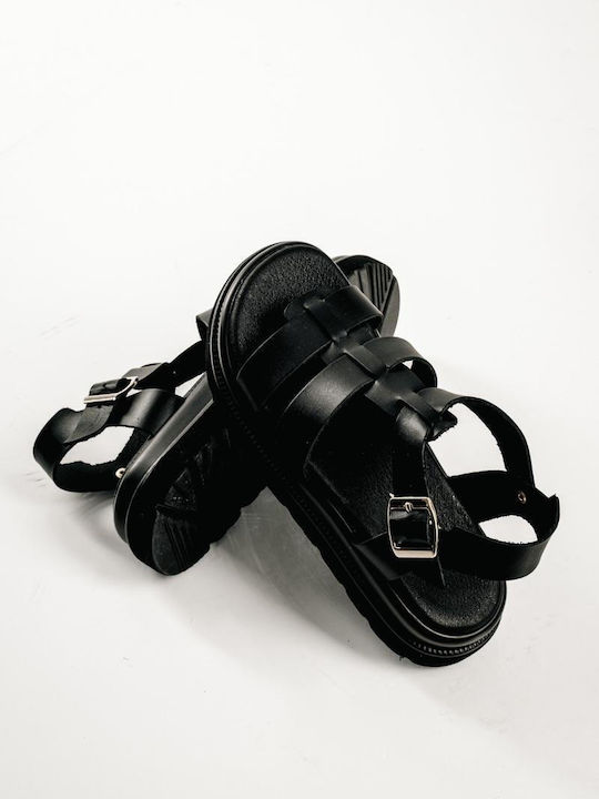 Γυναικεία Σανδάλια Gladiator Flatforms Μαύρα