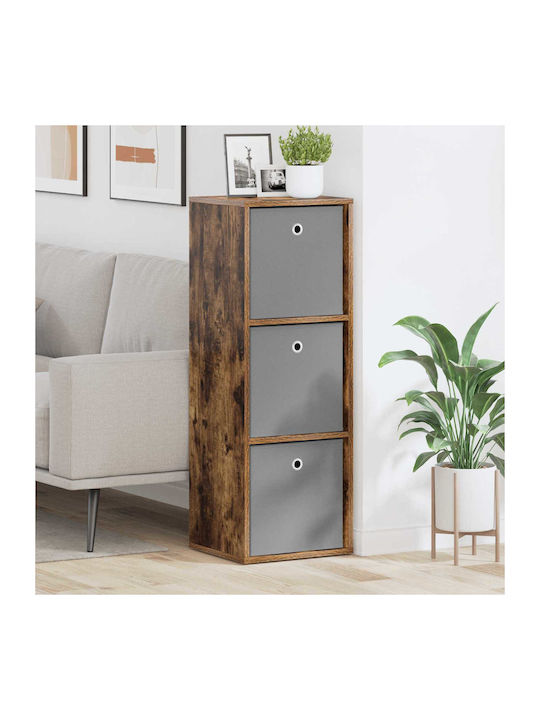 Wooden Sideboard with Drawers Smoked Oak 35x32x99.5cm