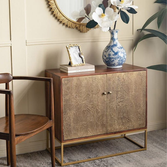 Sideboard Orion aus Massivholz Braun 83.8x40.6x75cm