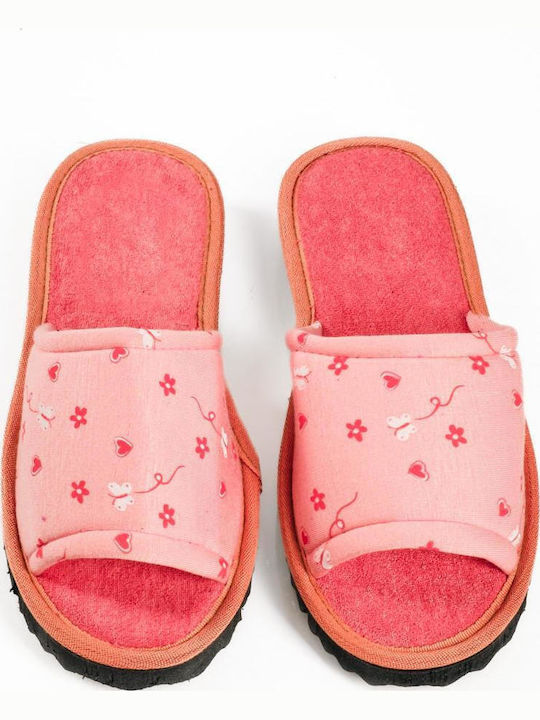 Terry Damen Hausschuhe Sliders Rosa