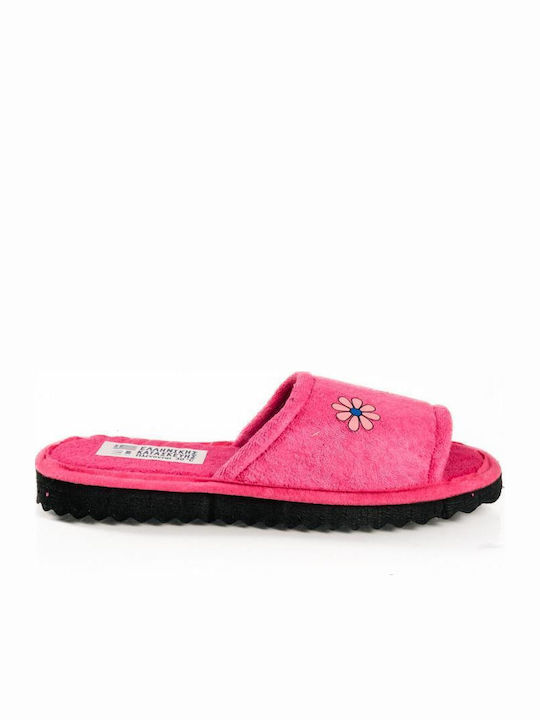 Terry Damen Hausschuhe Fuchsie