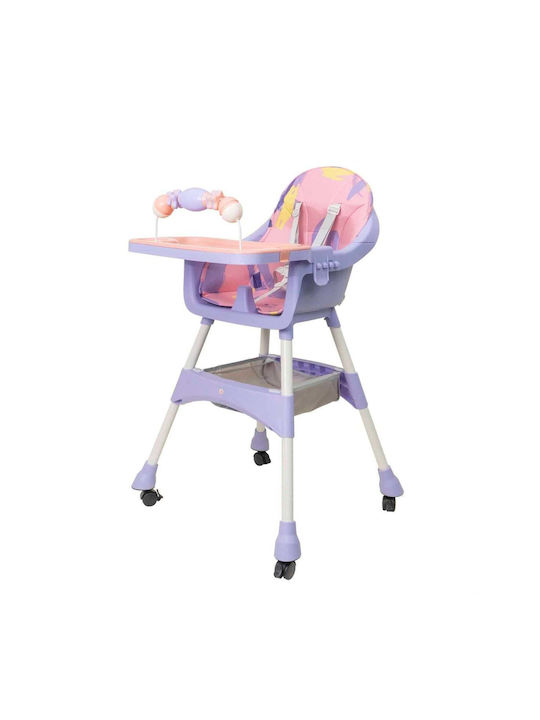 Scaun Înalt de Masă Bebe Violet