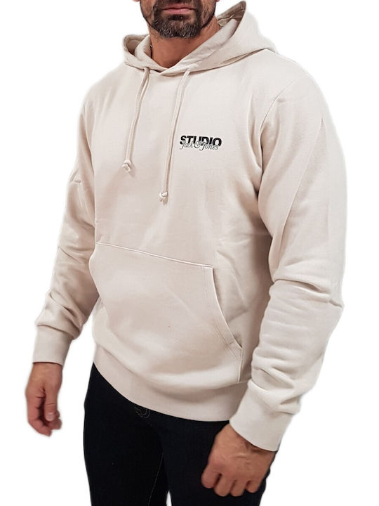 Jack & Jones Sweat Φούτερ Moonbeam - Ecru mit Kapuze