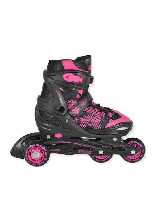 Αθλοπαιδιά Inline Αυξομειούμενα Rollers Μαύρα Παιδικά