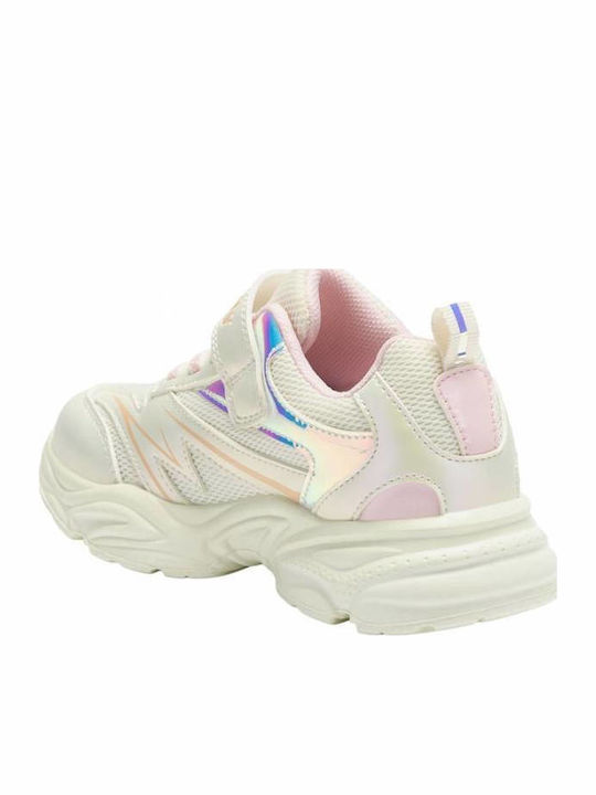 Cinzia Kids Sneakers with Hoop & Loop Closure Pink