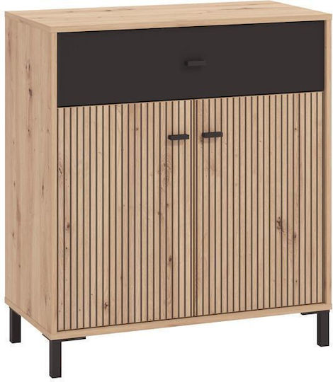 Μπουφές Avignon 80 Ξύλινος Artisan Oak-μαύρο 80x40x90cm Μπουφές Avignon 80 Ξύλινος Artisan Oak-μαύρο 80x40x90cm