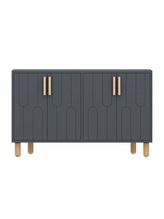 Sideboard Vincent Wooden Anthracite-oak 120x29.6x73.6cm