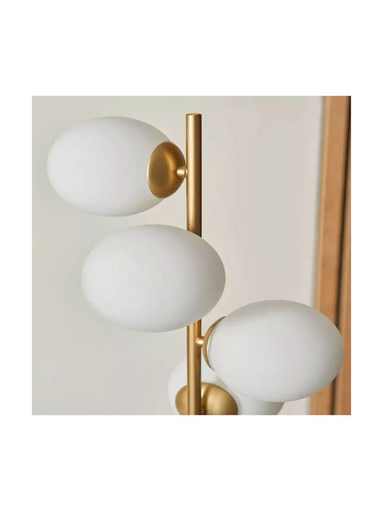 Luminastar Lampadar de Podea Înălțime 177 cm cu Bază pentru Bec G9 Auriu