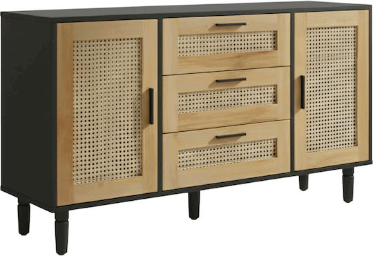 Μπουφές Gallinari Ξύλινος με Συρτάρια Καφέ 140x40x77cm Μπουφές Gallinari Ξύλινος με Συρτάρια Καφέ 140x40x77cm