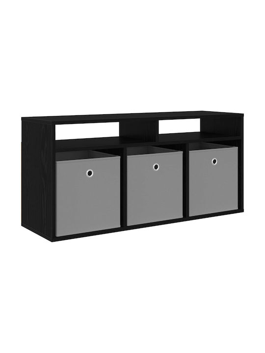 Βιβλιοθήκη Μαύρο 102x32x48.5εκ.