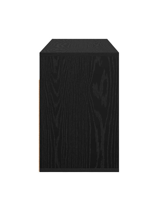 Βιβλιοθήκη Μαύρο 102x32x48.5εκ.