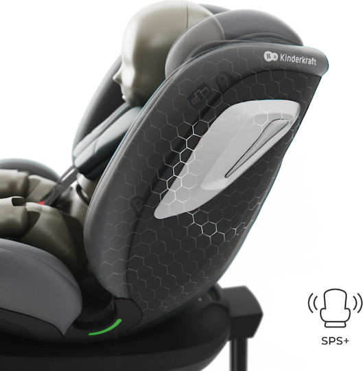 Kinderkraft I-360 2 Plus Scaun Auto i-Size cu Isofix Gri