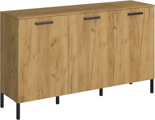 Μπουφές Santes Ξύλινος Χρυσός Δρυς / Γραφίτης 155x42x92.5cm