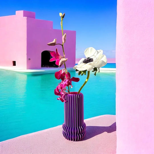 Whimsy 100% * Διακοσμητικό 3d Βάζο Violet Silk Pink Stories