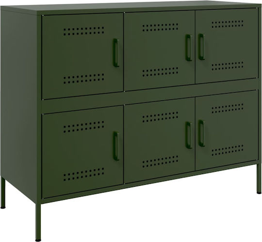 Μπουφές από Μέταλλο Πράσινο 100.5x39x79cm Μπουφές από Μέταλλο Πράσινο 100.5x39x79cm