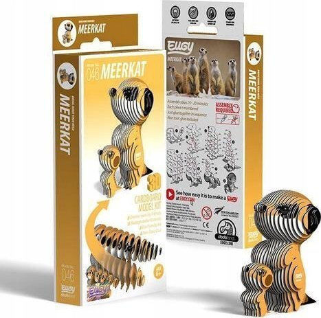 Fat Brain Toys Σουρικάτα Eugy Ökologische 3D-Bau- und Konstruktionsspielzeug