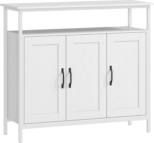 Μπουφές από Ξύλο & Μέταλλο Λευκό 100x35x88cm