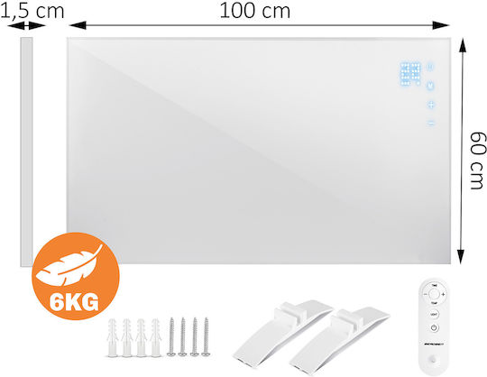 Berdsen Panou Radiant cu Infraroșu de Pardoseală 600W Alb 100x60cm