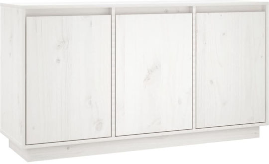 Bufet din Lemn Masiv Alb 111x34x60cm Bufet din Lemn Masiv Alb 111x34x60cm