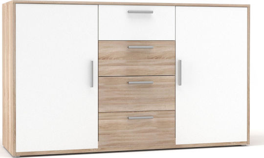 Μπουφές Rico Ξύλινος με Συρτάρια Rico White / Sonoma 145x45x90cm Μπουφές Rico Ξύλινος με Συρτάρια Rico White / Sonoma 145x45x90cm