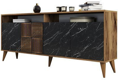 Bufet Black Marble 180x35x78.6cm