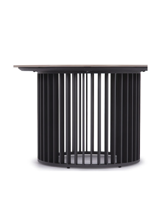 Symetron Rundtisch mit Steinoberfläche Anthrazit 140x140cm