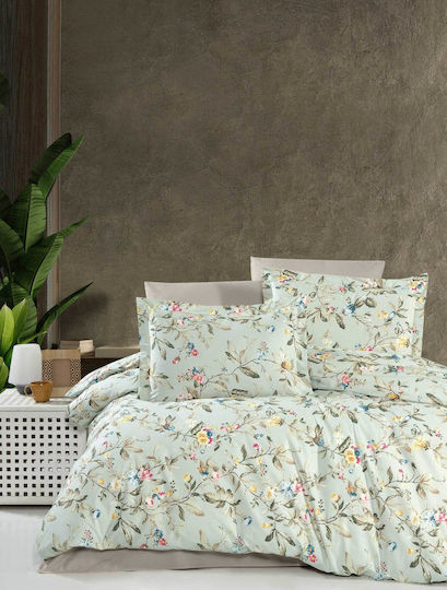 Madi Super Double Duvet Cover Set 220x240cm Niva Green