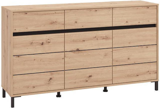 Μπουφές Marron 157 Ξύλινος με Συρτάρια 157x40x90cm