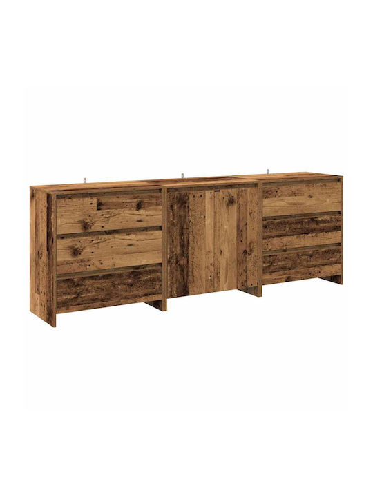 Sideboard Wooden with Drawers Coffee 70x41x75cm