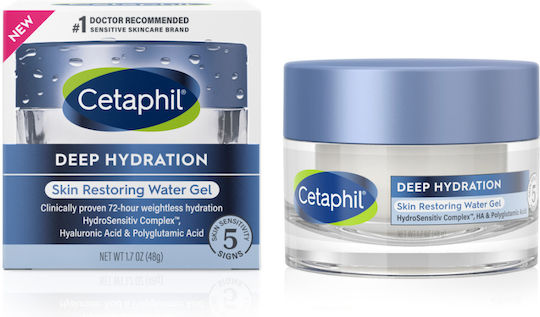 Cetaphil Deep Hydration Light Cremă Hidratantă de Față cu Acid Hialuronic 48gr