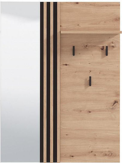 Furnier Eingangsflur Wandmontage Laval Og Civ Artisan Eiche Schwarz Farbe 76x21x102cm