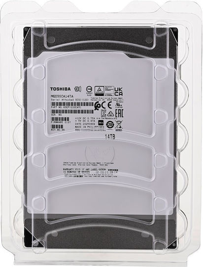 Toshiba MG09 14TB HDD Σκληρός Δίσκος 3.5" SAS 3.0 7200rpm για NAS / Server MG09SCA14TA