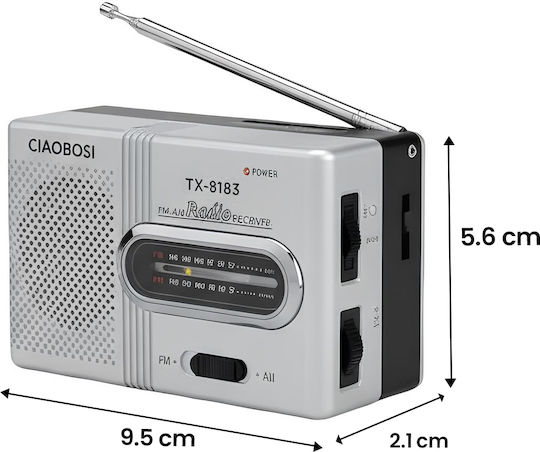 Avizar TX-8183 Radio cu Baterie Gri