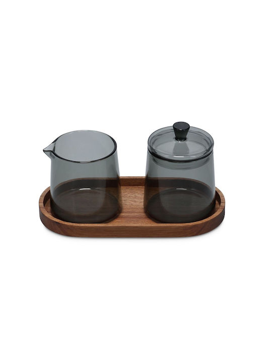 Salt&pepper 800204 Σετ Γαλατιέρα & Ζαχαριέρα Luma 230ml Smoked Grey