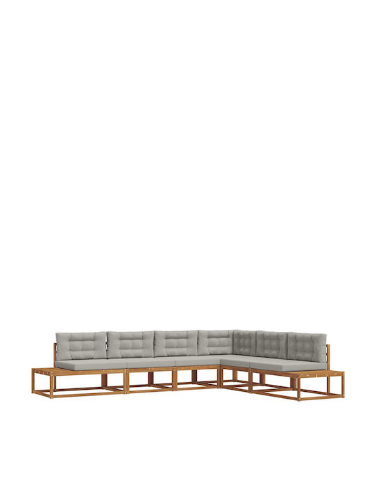 Zweisitziges Outdoor-Sofa Hölzernes mit Kissen