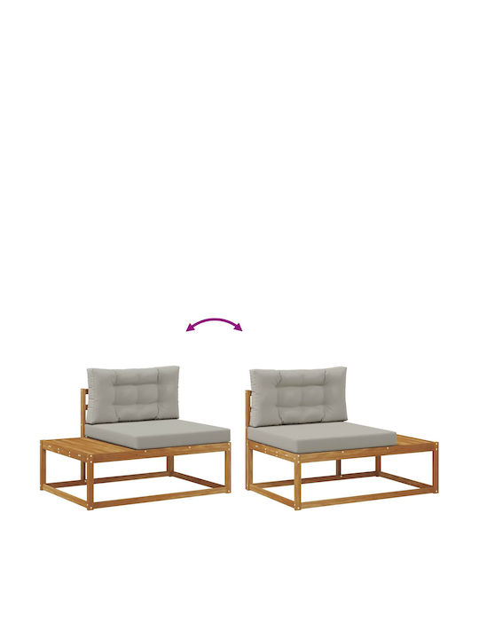 Zweisitziges Outdoor-Sofa Hölzernes mit Kissen