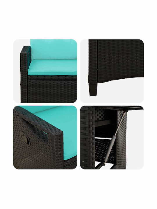 vidaXL Gartenstühle Metallisch Schwarz 56x60x112cm