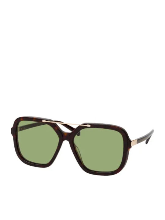 Stella McCartney Unisex Sonnenbrillen mit Braunen Schildkrötenrahmen und Grünen Gläsern SC40072I 52N Stella McCartney Unisex Sonnenbrillen mit Braunen Schildkrötenrahmen und Grünen Gläsern SC40072I 52N