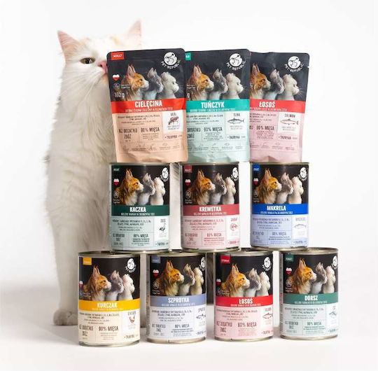 Pet Republic Pet Republic Nasses Katzenfutter Dose mit Makrele, Fleisch und Fisch ohne Getreide 10x400g
