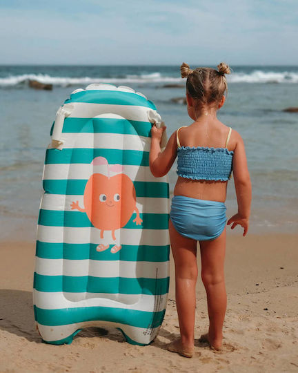 Sunnylife Kids Surf Mat Poppy Peach Green Stripe Multi 9339296072912