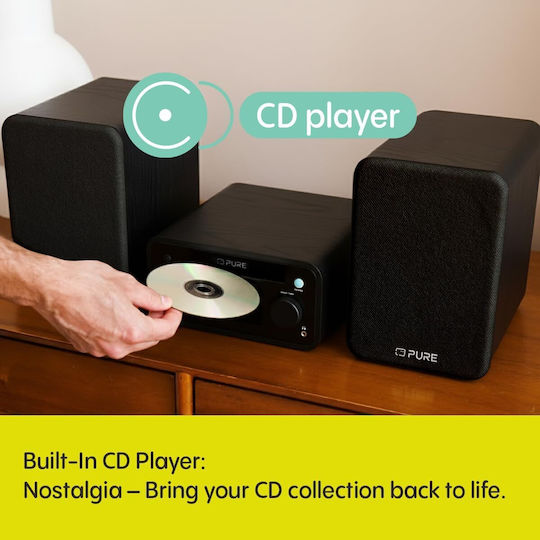 Pure Ηχοσύστημα 2.0 255604 40W με CD Player