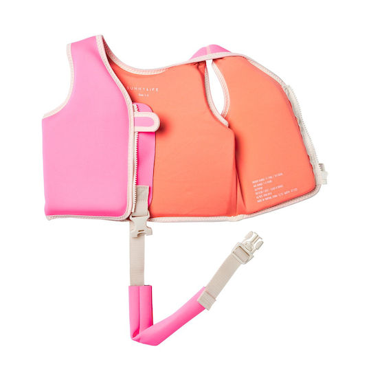 Sunnylife Swimming Vest Poppy Peach Neon Pink
