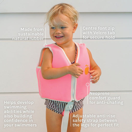 Sunnylife Swimming Vest Poppy Peach Neon Pink